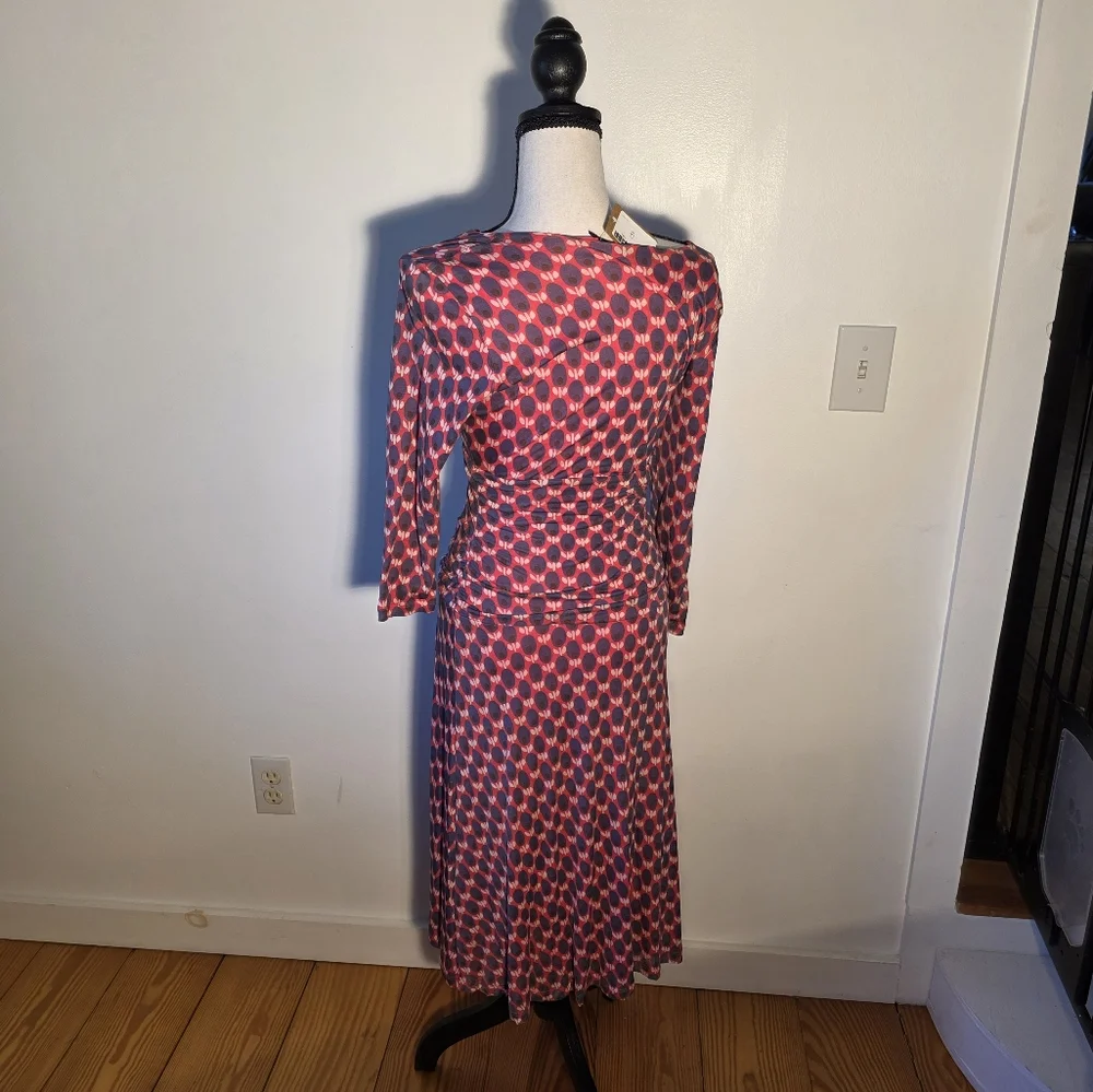 Boden By‎ Anthropoligie Stylish Pink and Blue Women's Dress 8